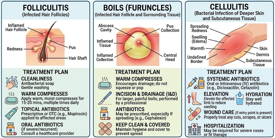 Folliculitis, Boils and Cellulitis